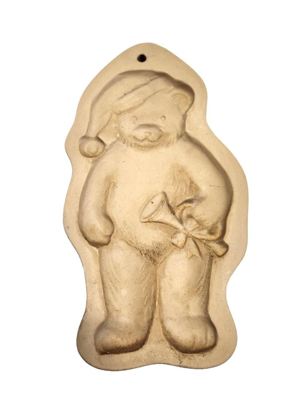 Brown Bag Cookie Art 1990 Christmas Bear Mold Stoneware Holiday Baking READ